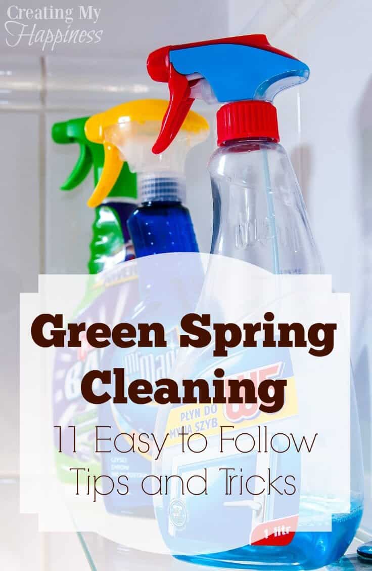Want a deep clean, but not the harsh chemicals? Check out these terrific tips for green spring cleaning!