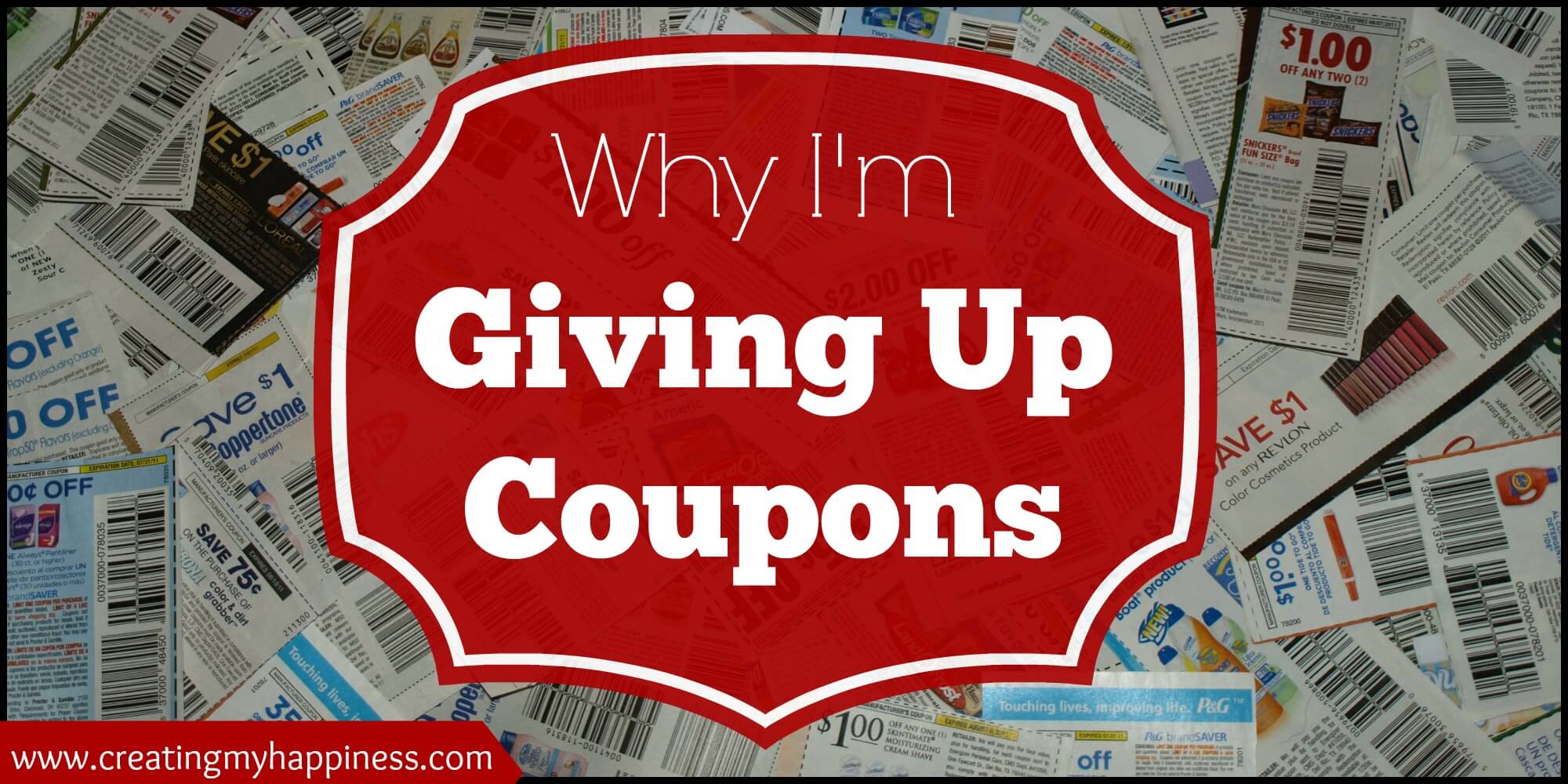 Giving Up Coupons