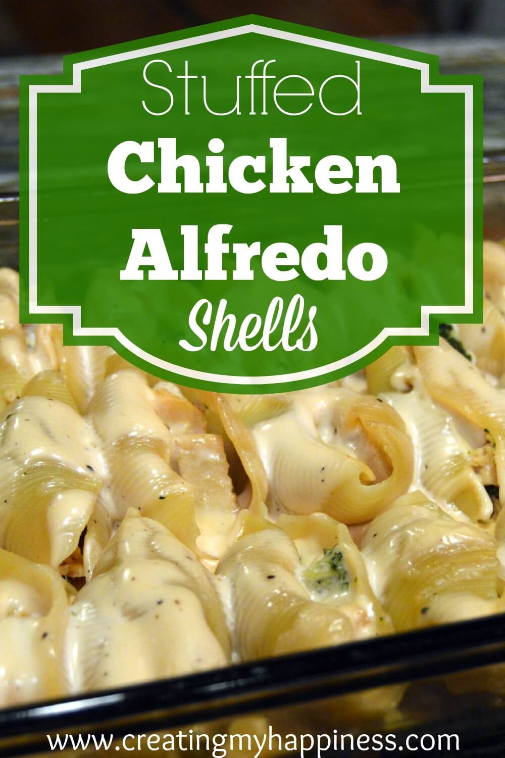 In this twist on the classic stuffed shells you use chicken, broccoli, and alfredo sauce to make a creamy, delicious dish that the whole family will love!