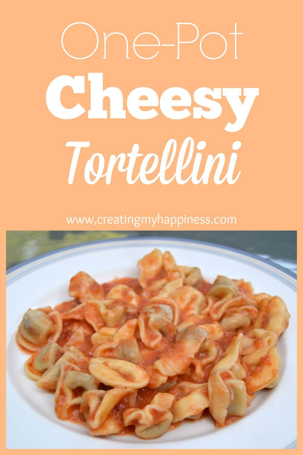 Need a simple dish to make in a jiffy? You can't do better than this one pot cheesy tortellini! Just 4 ingredients come together in less than 30 minutes!