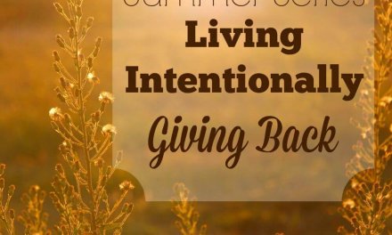 Living Intentionally: Giving Back
