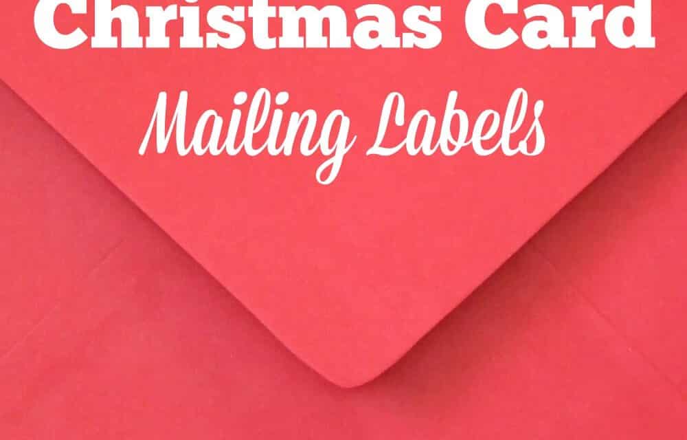 How to Create Christmas Card Mailing Labels