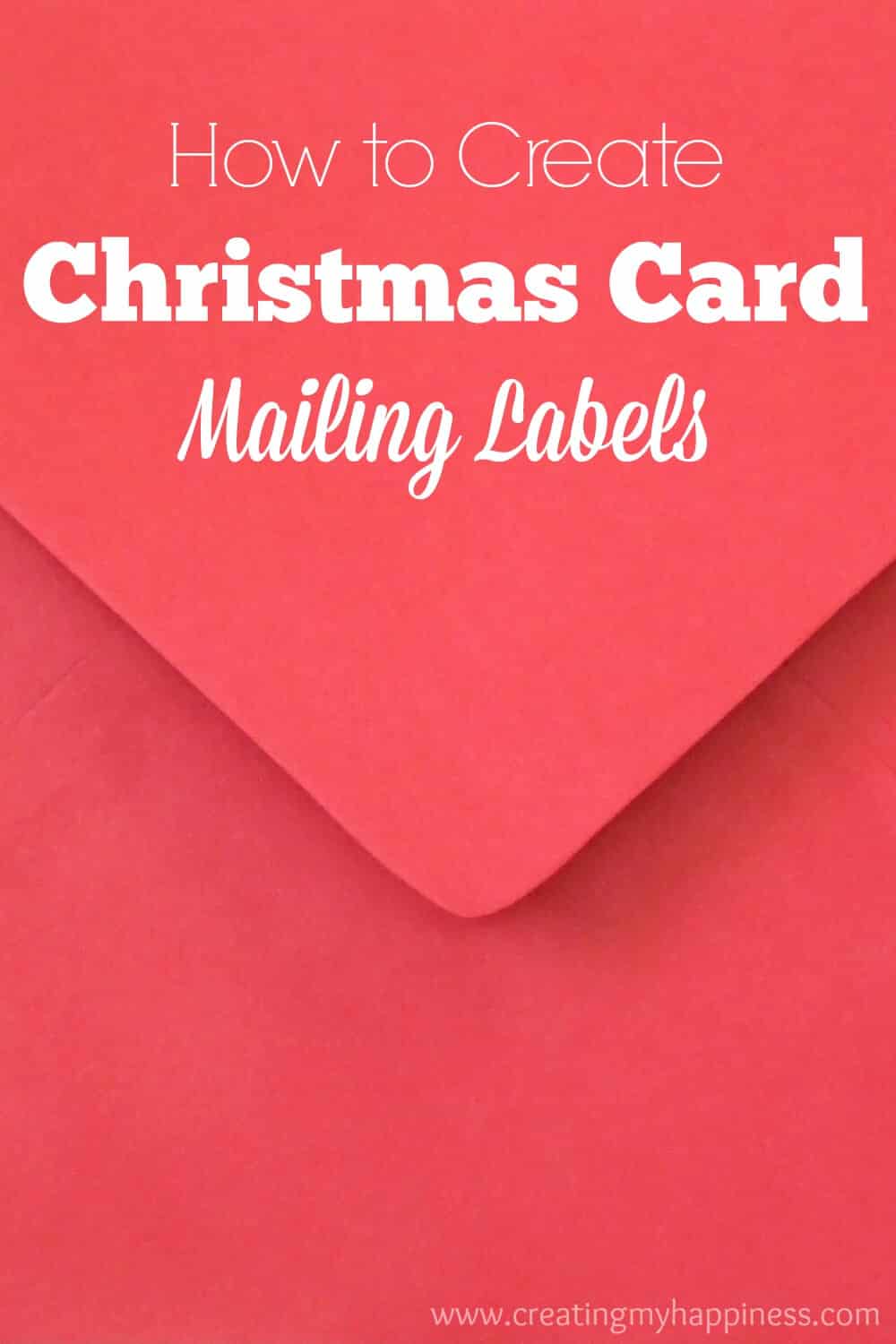 Create and print your own Christmas card mailing labels, and save your hand and your sanity! Free download included.