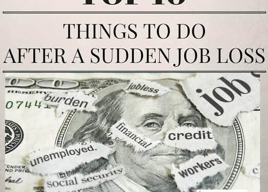 10 Things to Do After a Sudden Job Loss