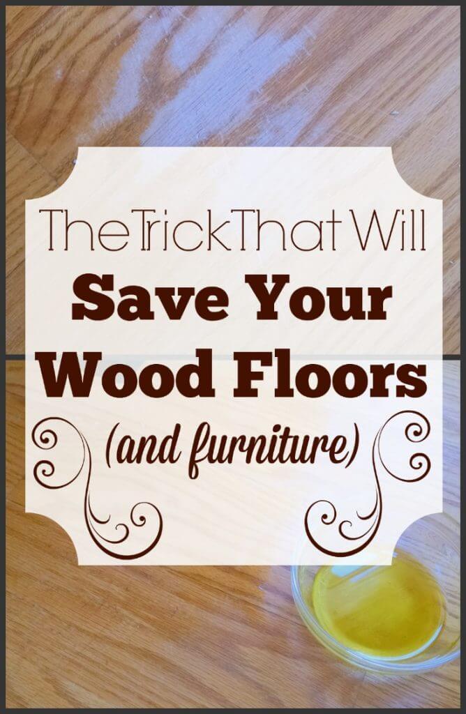 We all have spots on our wood floors that are looking a little rough. This simple mixture, of things you probably already have, can save them!