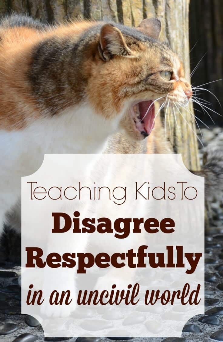 How do we teach children to disagree in a respectful way when they have no role models, at least no public role models, to show them how?