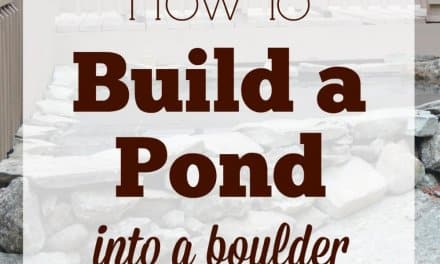 How to Build a Pond into a Boulder