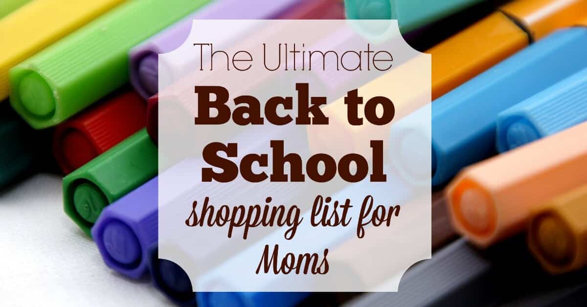We all know what we have to buy our kids for school, but what about us moms?  Check out this fun list of back to school supplies just for moms.