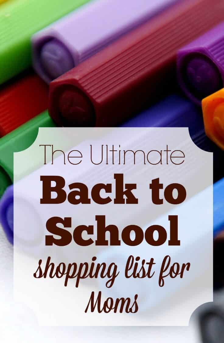 We all know what we have to buy our kids for school, but what about us moms?  Check out this fun list of back to school supplies just for moms.