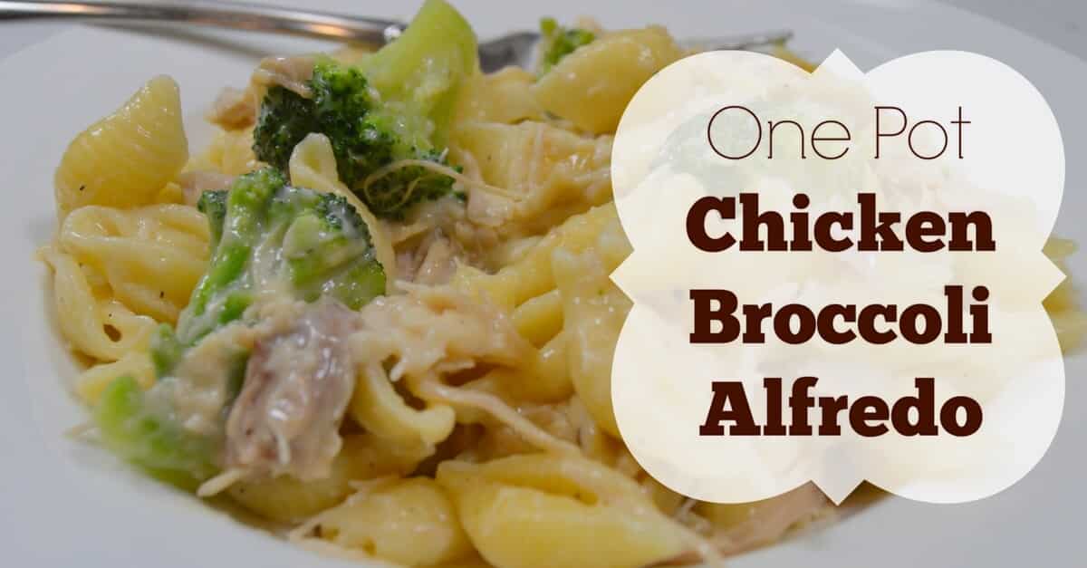 This one pot chicken broccoli Alfredo is a cinch to whip up and it's always a family favorite. 