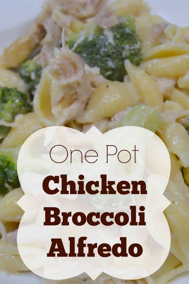 This one pot chicken broccoli Alfredo is a cinch to whip up and it's always a family favorite. 