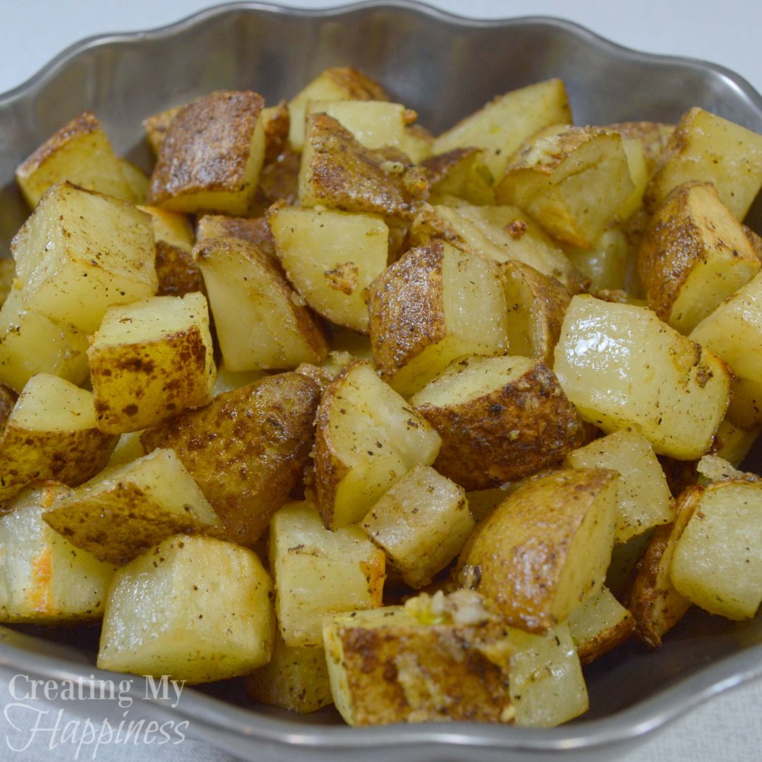 Roasted Garlic & Thyme Potatoes | Creating My Happiness