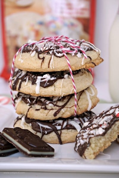 Easy Peppermint Bark Cookies from So TIPical