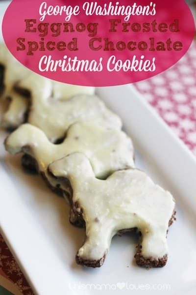 Eggnog Frosted Spiced Chocolate Cookies from This Mama Likes