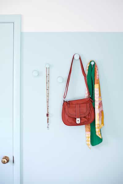 Hang drawer pulls on the wall for accessories