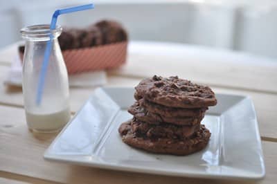 Triple Chocolate Marshmallow Pecan Cookies from My Life as Robin's Wife
