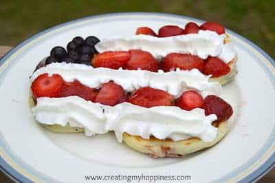 red white and blue pancakes