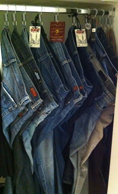 shower hooks to hang jeans